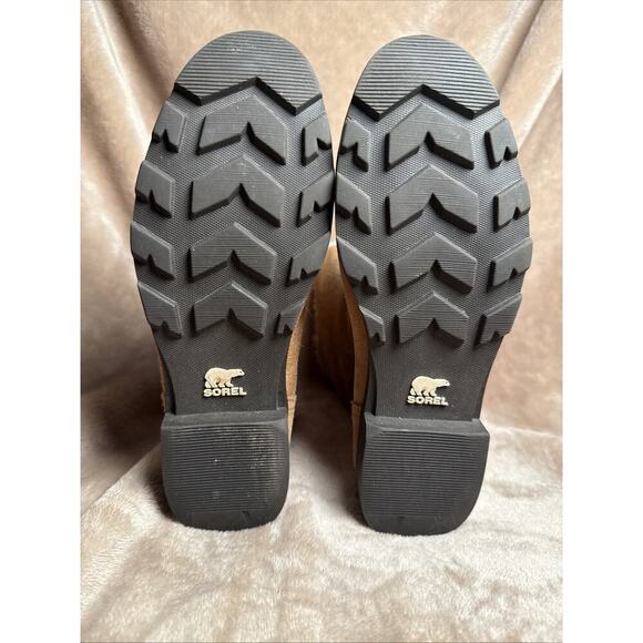 Sorel Youth Emelie Foldover NY2958-224 Boots Side Zip Camel Brown Kids‎ Size 2 - Picture 7 of 8